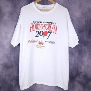2007 Halloween Budweiser Busch Gardens Howl-O-Scream Six Flags theme park shirt